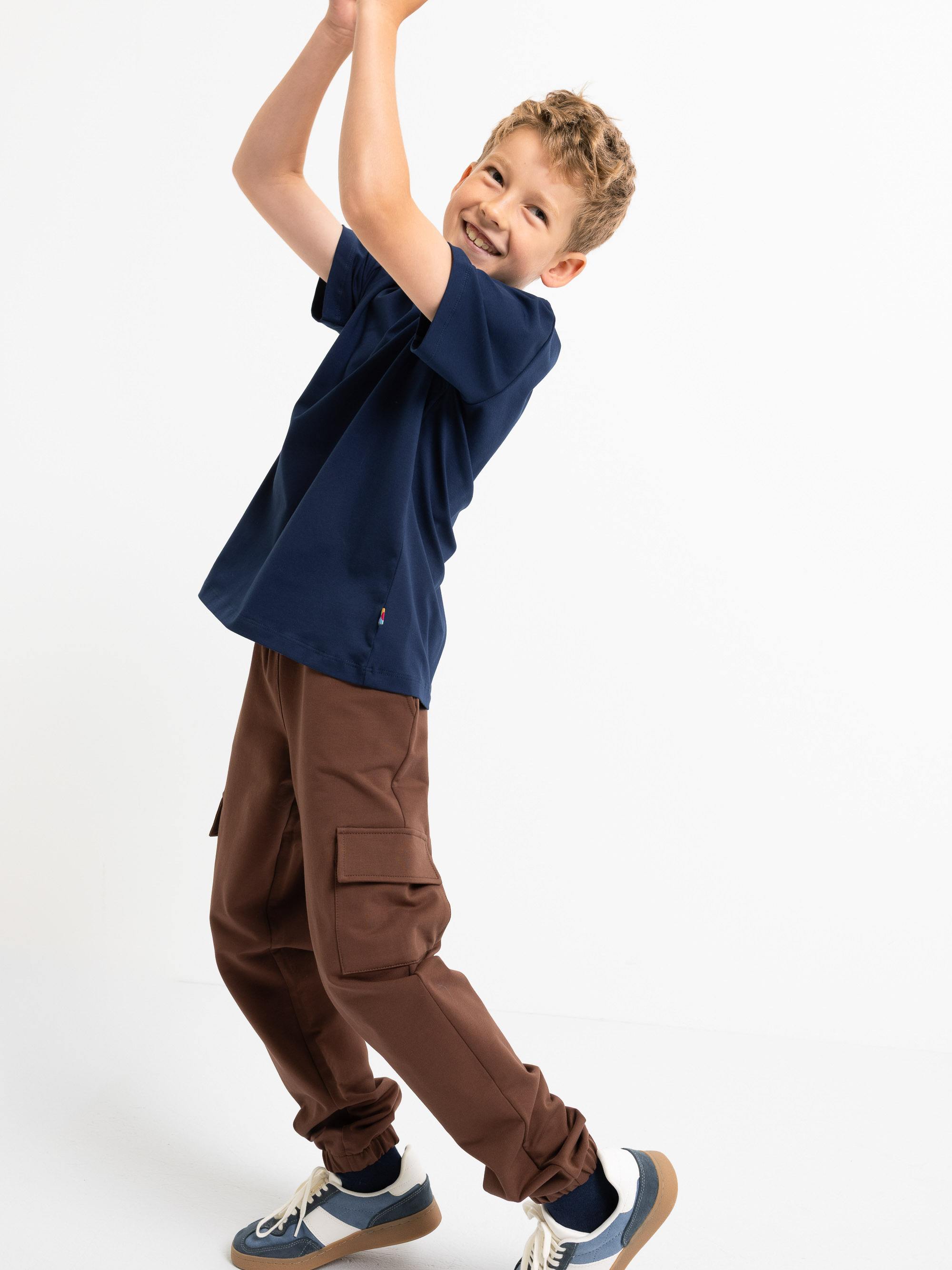 Brązowe spodnie bojówki Junior